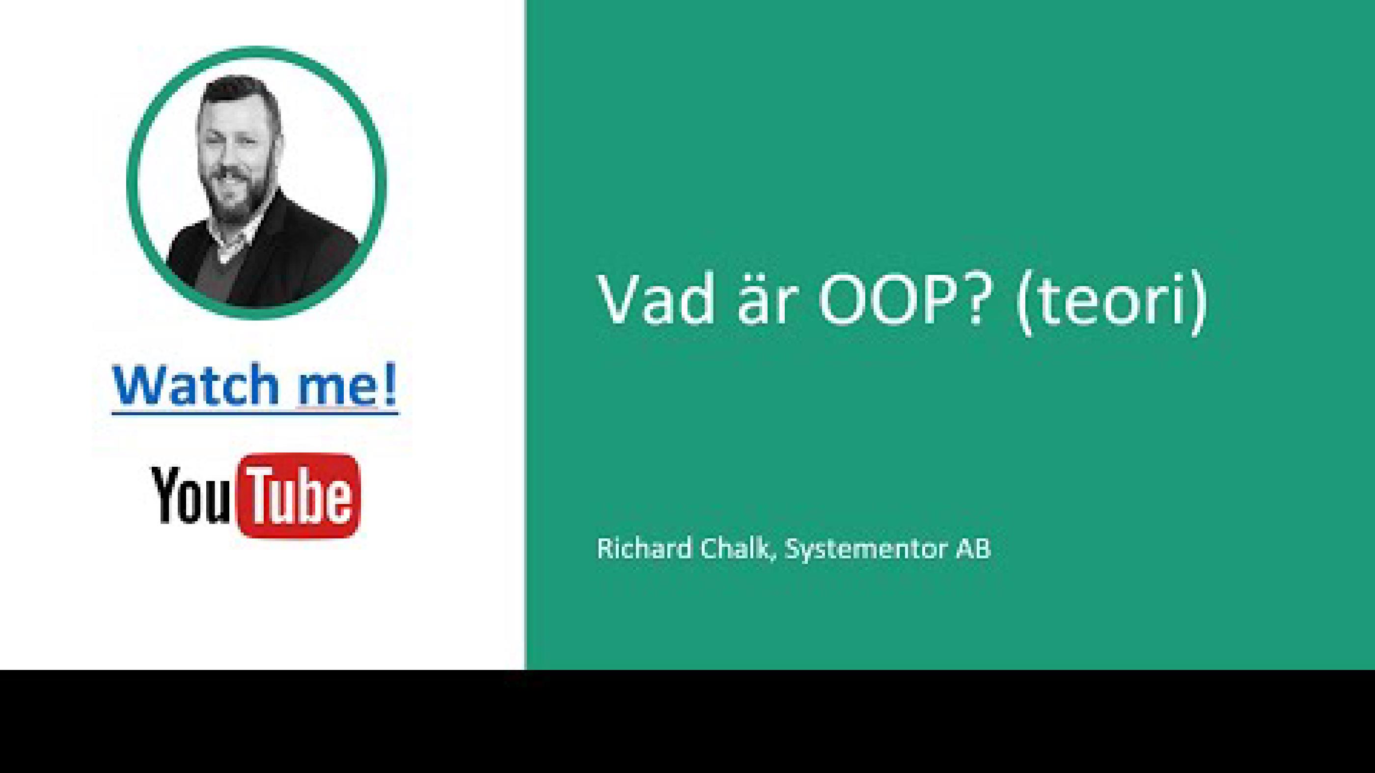 C# OOP - Vad  är OOP? (endast Teori)